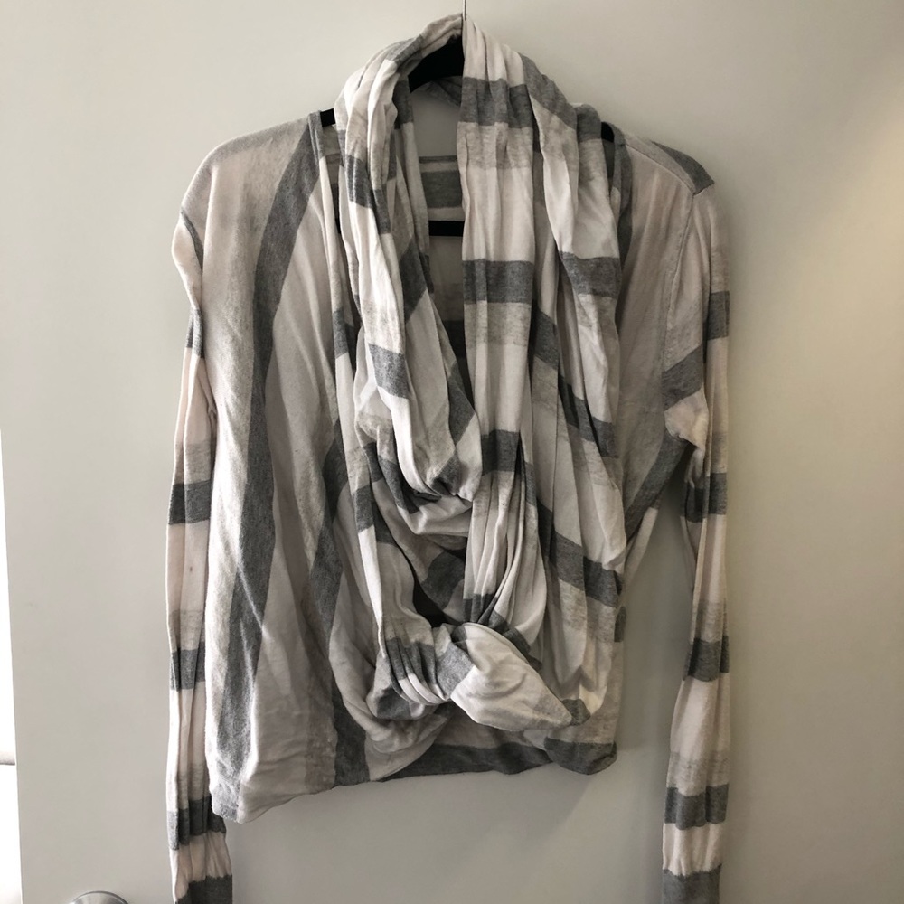 Camellia wrap sweater top
